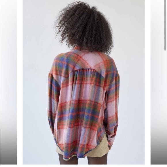 Urban Outfitters BDG Karl Slouchy Flannel Button Down Shirt - Picture 2 of 6